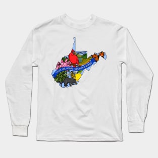 West Virginia State Symbols Long Sleeve T-Shirt